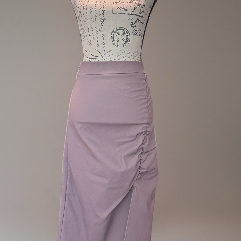 NWT Cotton Brothers Viscose Blend Dusty Rose Side Split Pencil Skirt Sz L